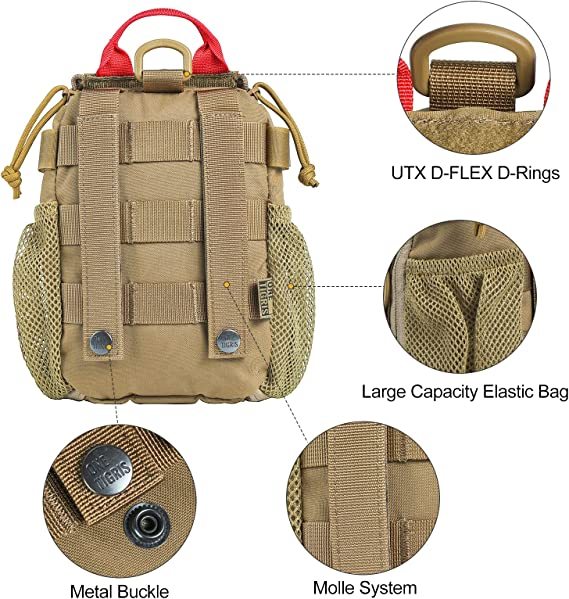 Tactical MOLLE First Aid Pouch - Tactical Medical Pouch MOLLE EMT Rip-Away IFAK Utility Pouch EDC Trauma Bags