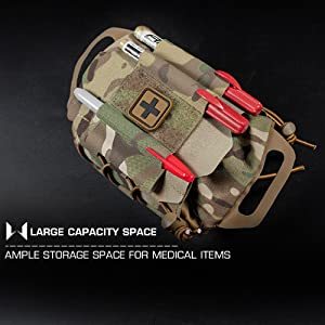 Tactical Medical Molle First Aid Pouch Two Piece System Micro Med kit Emergency Hunting Bag