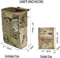 SPANKER Molle Dump Pouch Drawstring Magazine Utility Pouch Folding Dump Pouch Waist Bag
