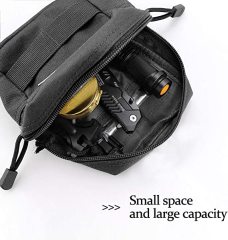Molle Pouches, 2 Pack Tactical Waist Bag Water-Resistant EDC Small Pouch Bags with D-Ring Hooks