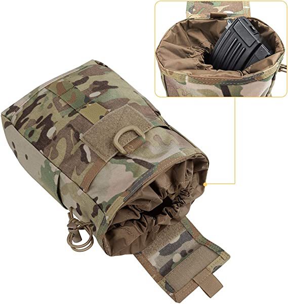 SPANKER Molle Dump Pouch Drawstring Magazine Utility Pouch Folding Dump Pouch Waist Bag