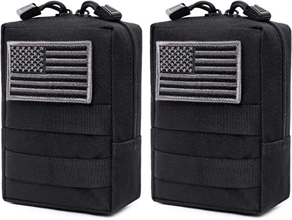 2 Pack Molle Pouches - Tactical Compact Water-Resistant EDC Pouch