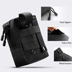 Molle Pouches, 2 Pack Tactical Waist Bag Water-Resistant EDC Small Pouch Bags with D-Ring Hooks