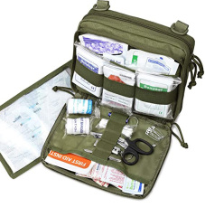 Tactical Molle Admin Pouch of Laser Cut Design, Utility Pouches Molle Attachment Military Medical EMT Organizer with Map Pocket EDC EMT Pack IFAK Tool Holder
