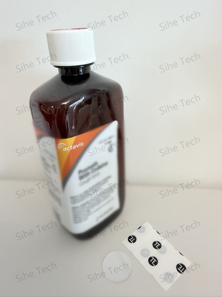 473ml Amber Pet Bow-Shaped Slimming Cough Syrup Square Bottle with Actavis Label
