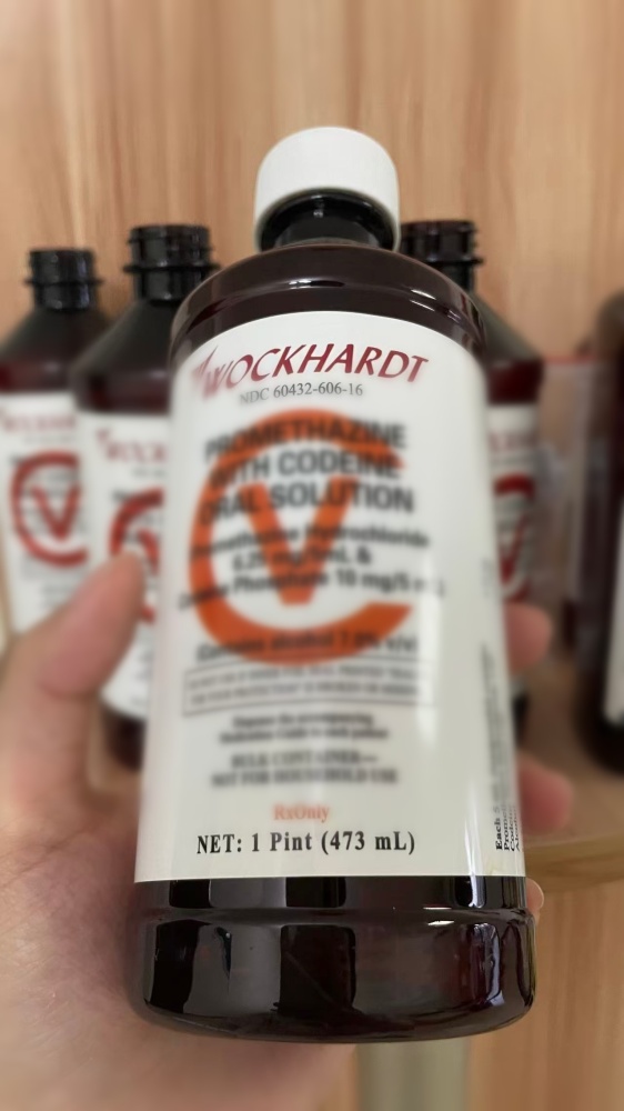 16 Oz Wockhardt Quagen Bottle Amber PET Contour Bottle With Label Sticker And Seal Strip