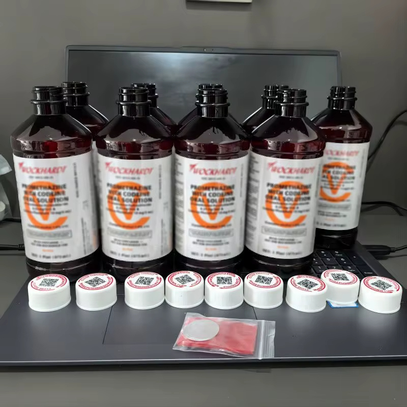 16 Oz Wockhardt Quagen Bottle Amber PET Contour Bottle With Label Sticker And Seal Strip