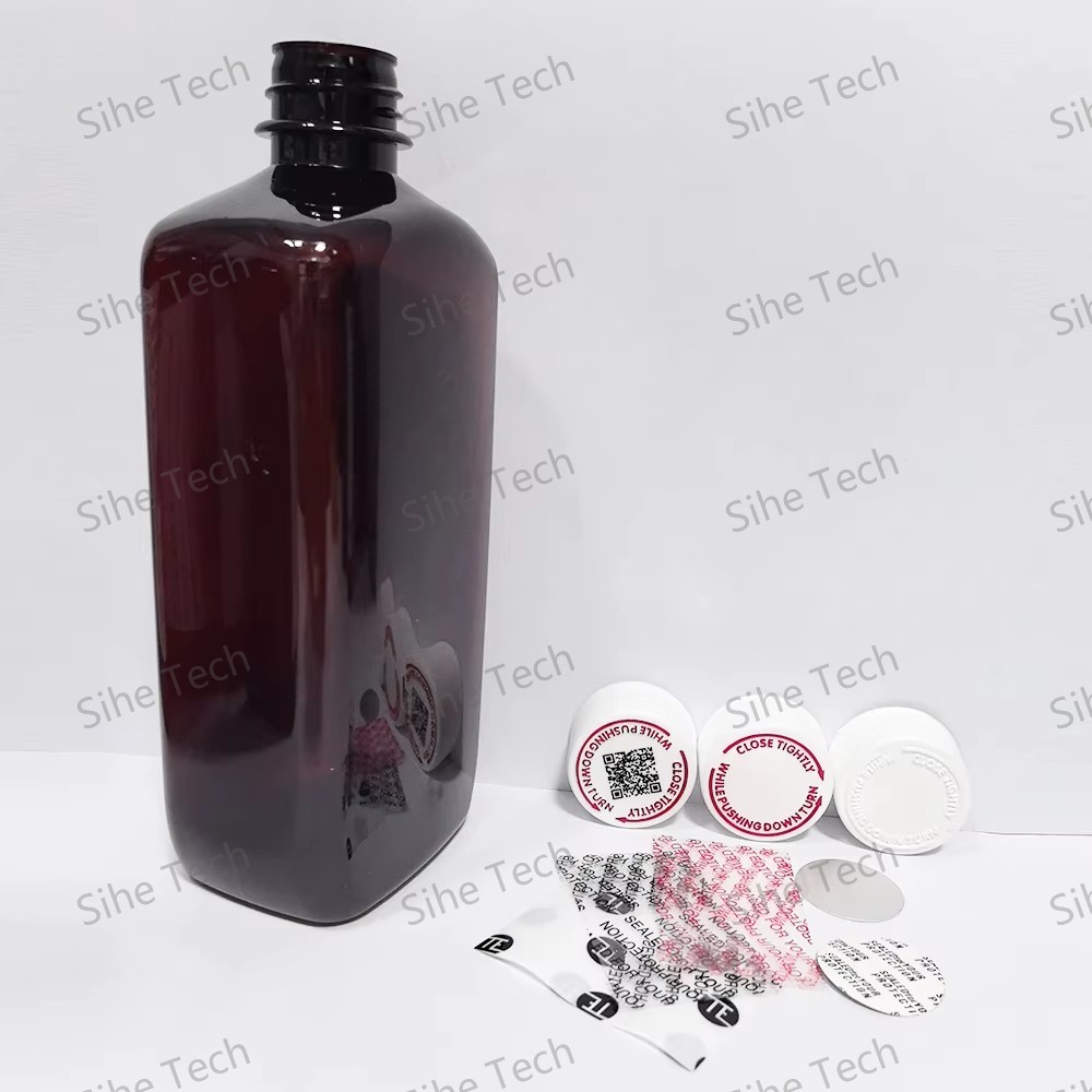 473ml 16oz 473ml Empty Tris Green And Purple Cough Syrup Lean Bottles Medicine Arch Plastic Bottle with Qr Code and Seals