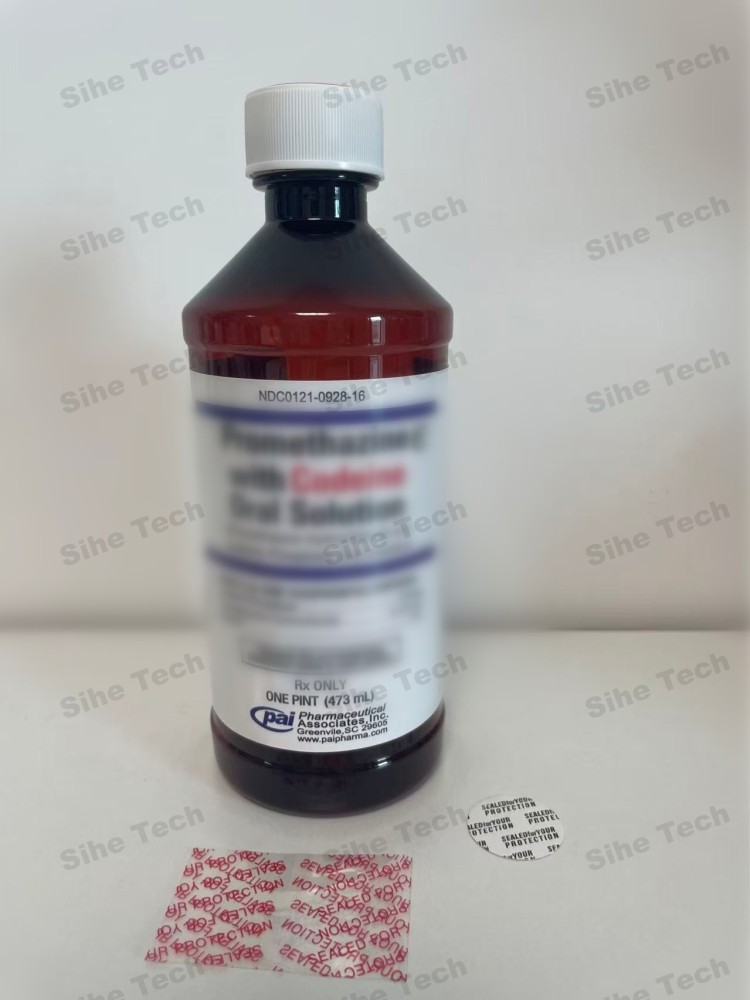 473ml 16oz 473ml Empty PAI Red Cough Syrup Lean Bottles Medicine Arch Plastic Bottle with Qr Code and Seals