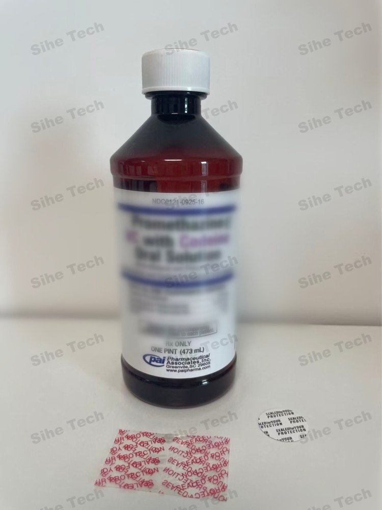 Fast Shipping 16 oz Oval Amber Liquid Cough Medicine 473ml Plastic Bottles with Red Writing CRC Caps PAI Label