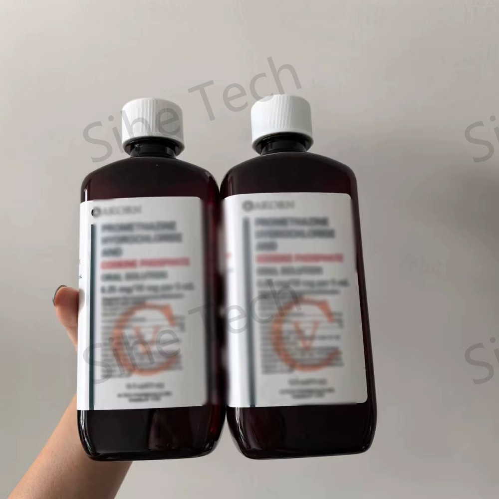 473ml 16oz Amber Square Plain 28/400 Screw Cap Seal Cough Syrup Bottle Akorn Label