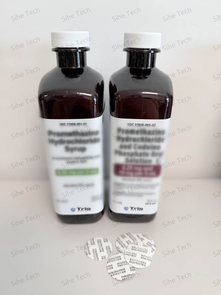 473ml 16oz 473ml Empty Tris Green And Purple Cough Syrup Lean Bottles Medicine Arch Plastic Bottle with Qr Code and Seals