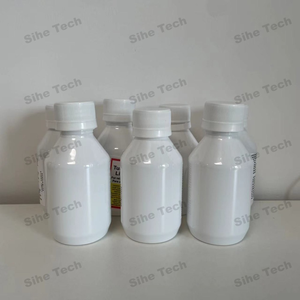 125ml Empty White Plastic Bottle PET Round Bottle with Tuscosed Labels and Box