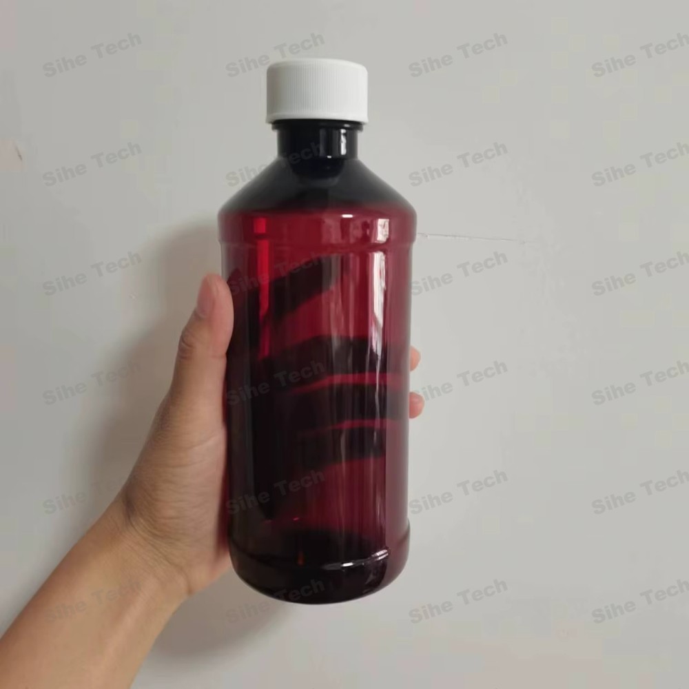 473ml 16oz Cough Syrup Ywa Pharma Label Amber Qr Code Cap Plastic Bottle  And sealed for Your protection