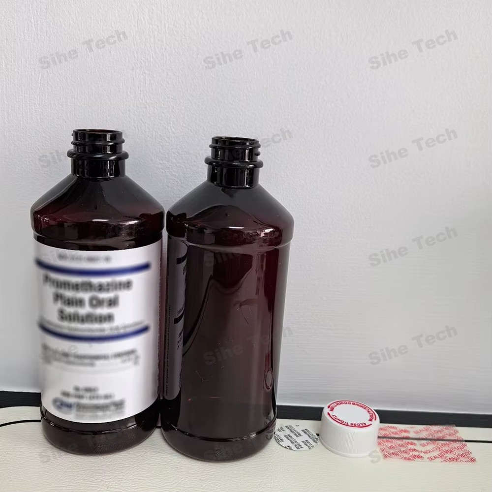 16 OZ Amber Pet Plastic Bottle 473ml Square and Round Plastic Toseina Bottles with Spray Top or CRC Cap and Red Cap Top