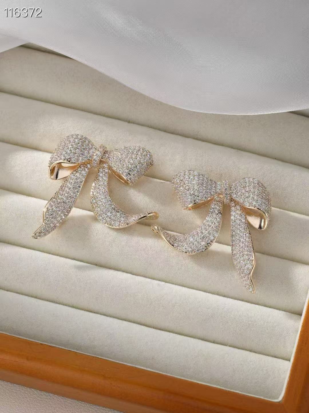 Bow Zircon Earrings