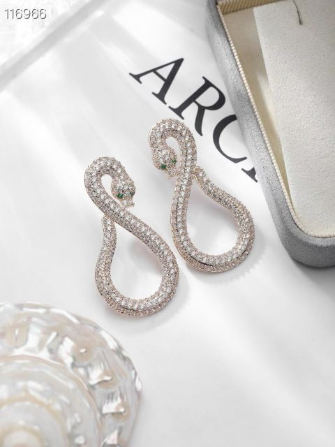 Snake Zircon Earrings
