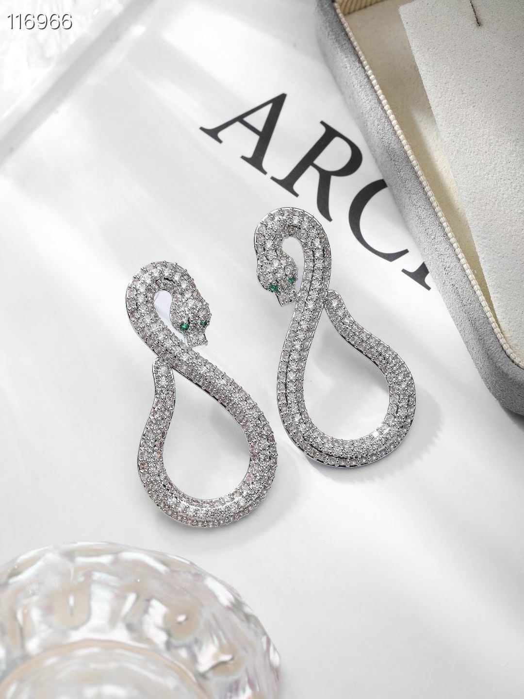 Snake Zircon Earrings