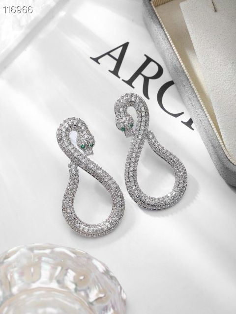 Snake Zircon Earrings