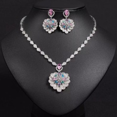 Heart-Shaped Flowers Fashion Jewelry Set