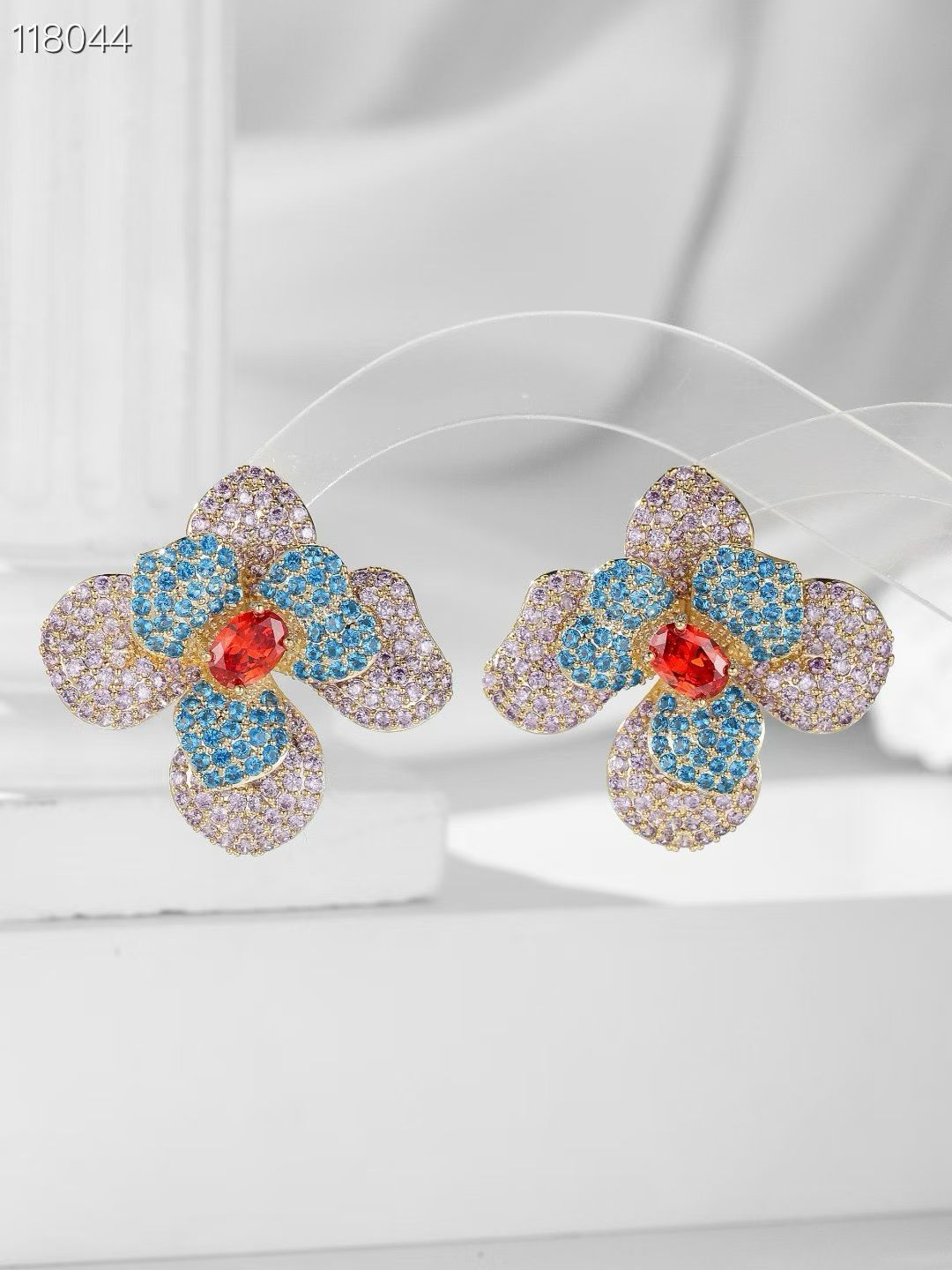 Flower Zircon Earrings