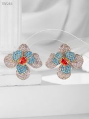 Flower Zircon Earrings