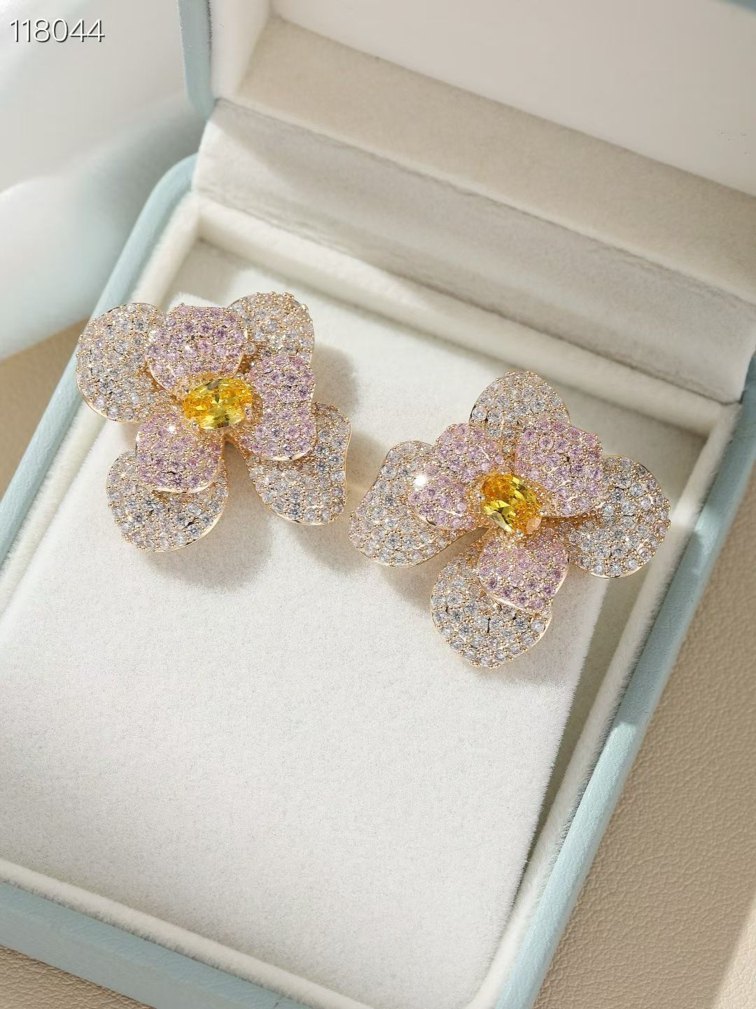 Flower Zircon Earrings