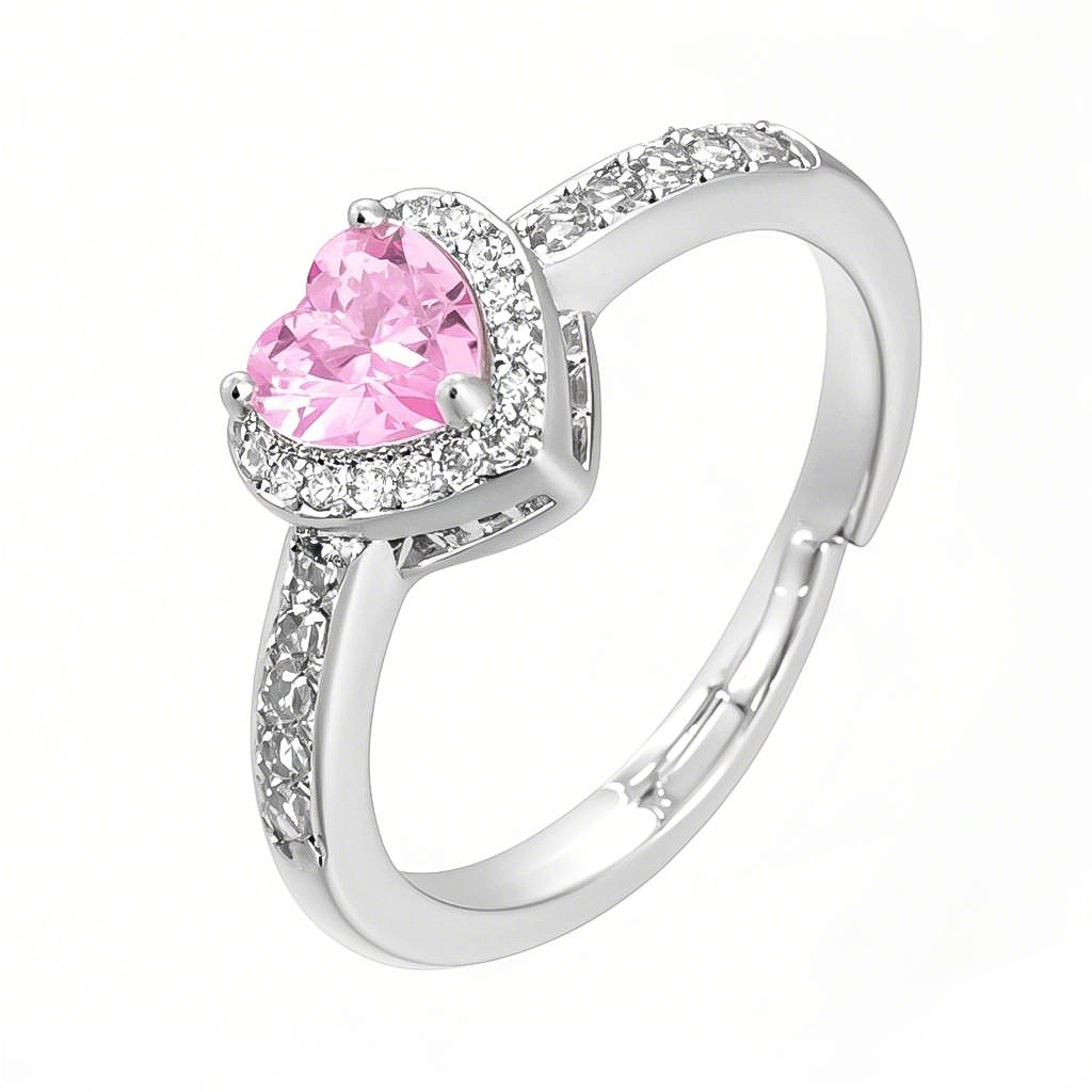Colored Heart-shaped Rings