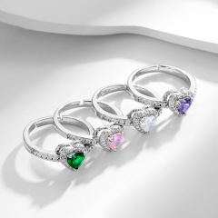 Colored Heart-shaped Rings