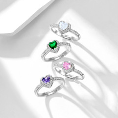 Colored Heart-shaped Rings