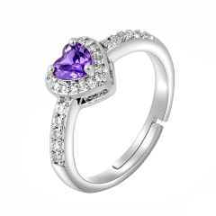 Colored Heart-shaped Rings