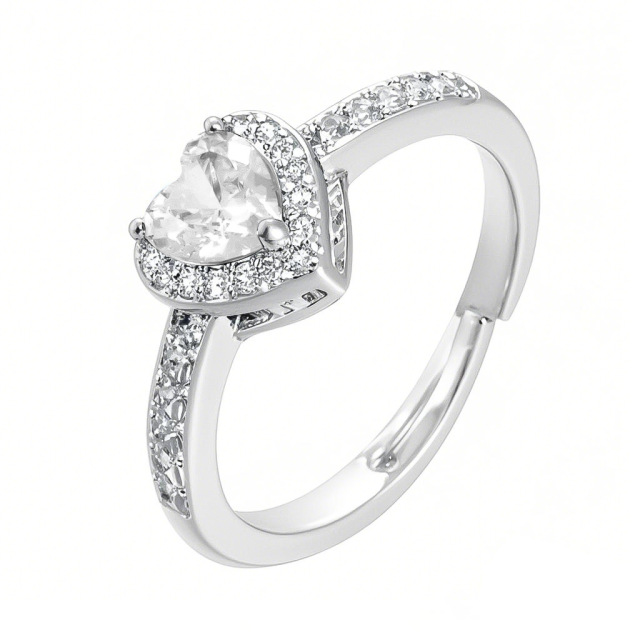 Colored Heart-shaped Rings