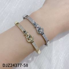Double Color Plated Luxury  Women Belt Bangle