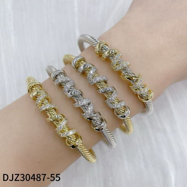 NON-fading Gold Diagonal Stripe Stylish Bracelet
