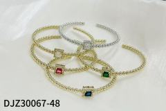 Fashion Brass Colorful Beaded Cuff Bracelet