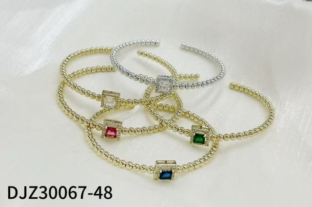 Fashion Brass Colorful Beaded Cuff Bracelet