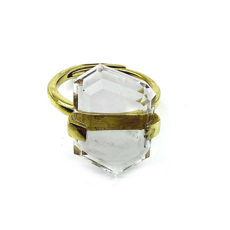 Shinecrys-clear quartz S925 ring