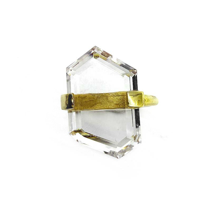 Shinecrys-clear quartz S925 ring