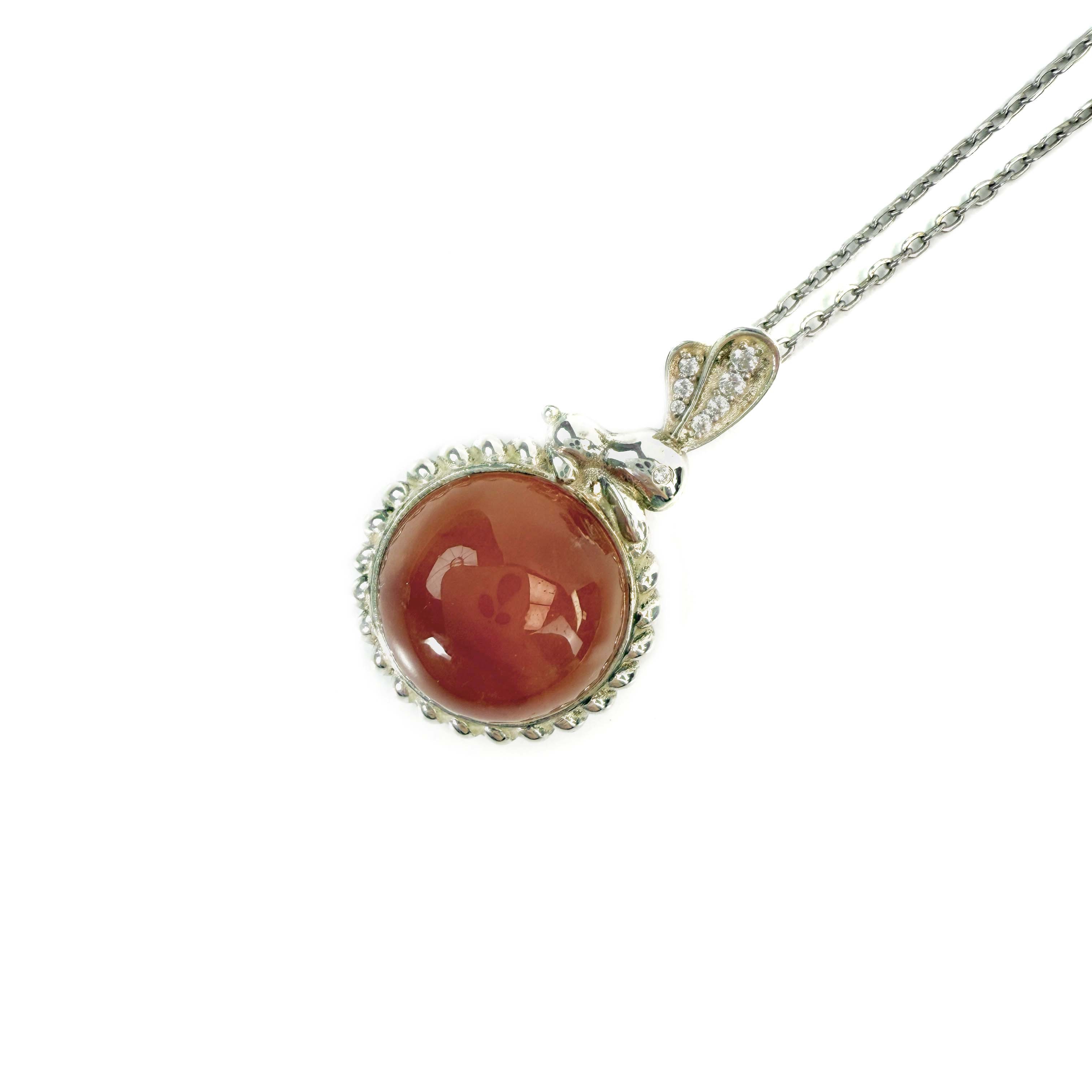 Shinecrys-red crystal S925 pendant