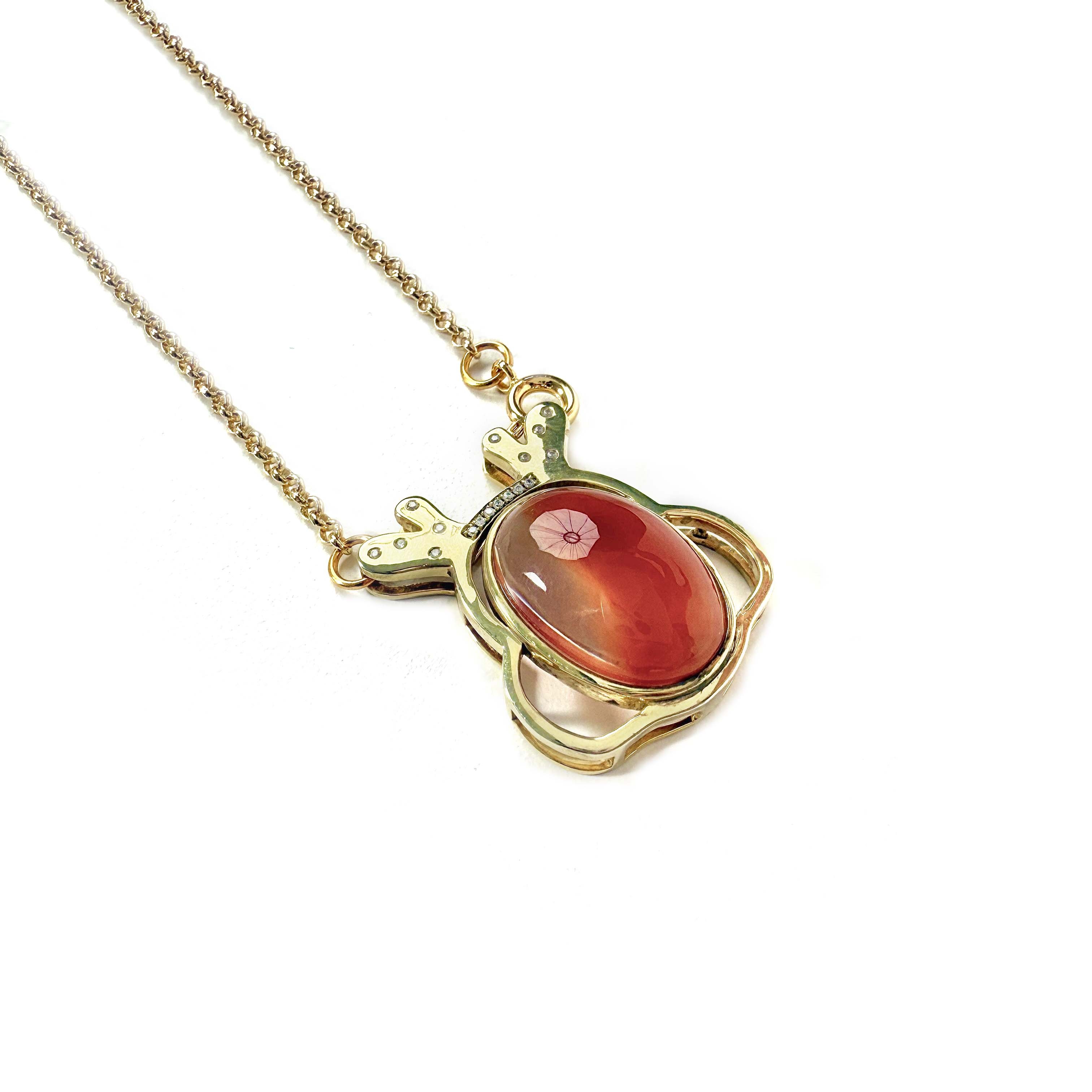 Shinecrys-red crystal S925 pendant