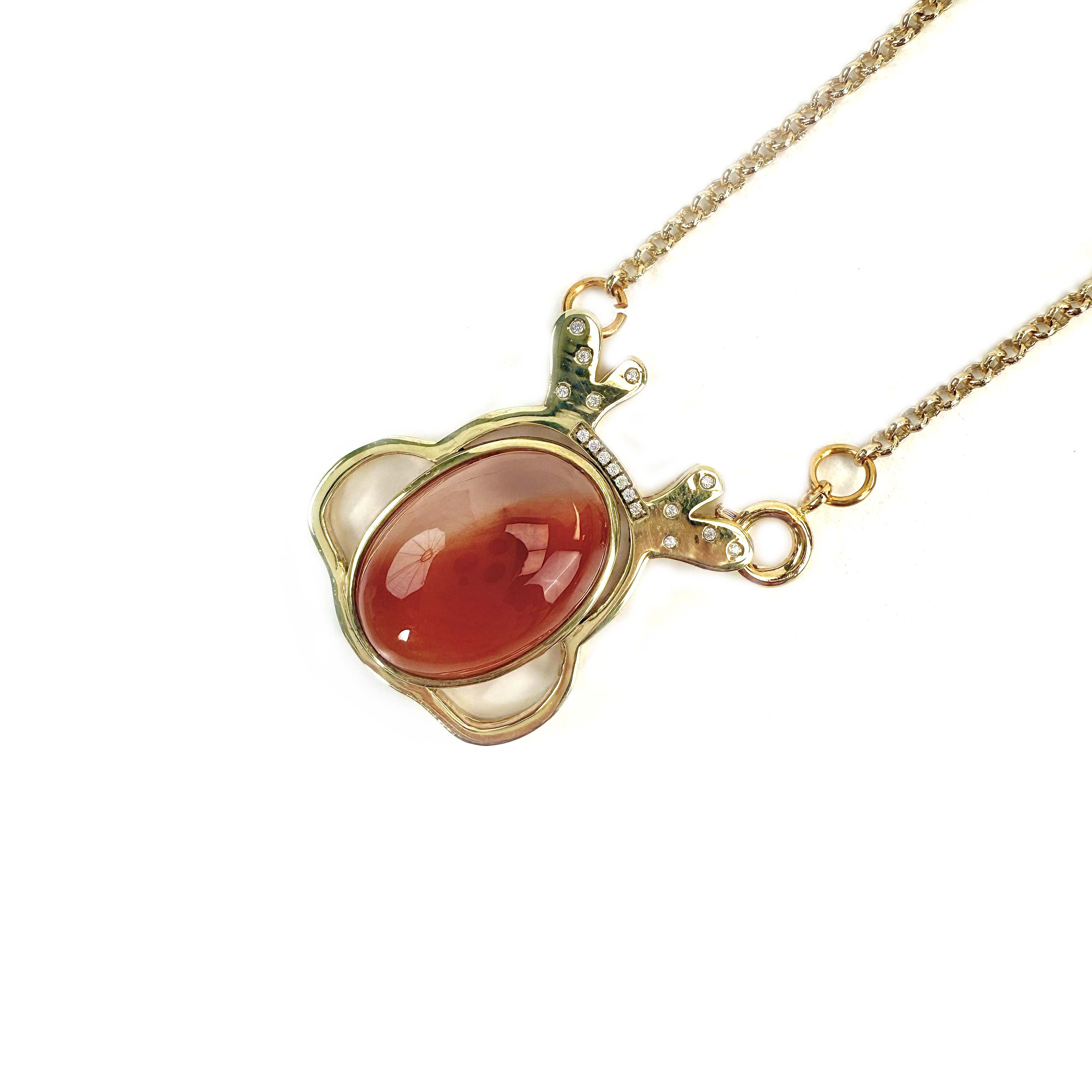 Shinecrys-red crystal S925 pendant