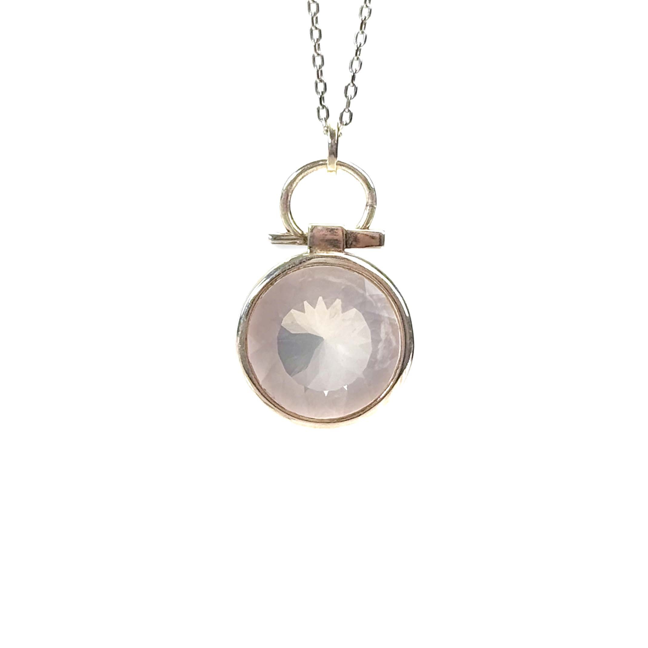 Shinecrys-rose quartz S925 pendant
