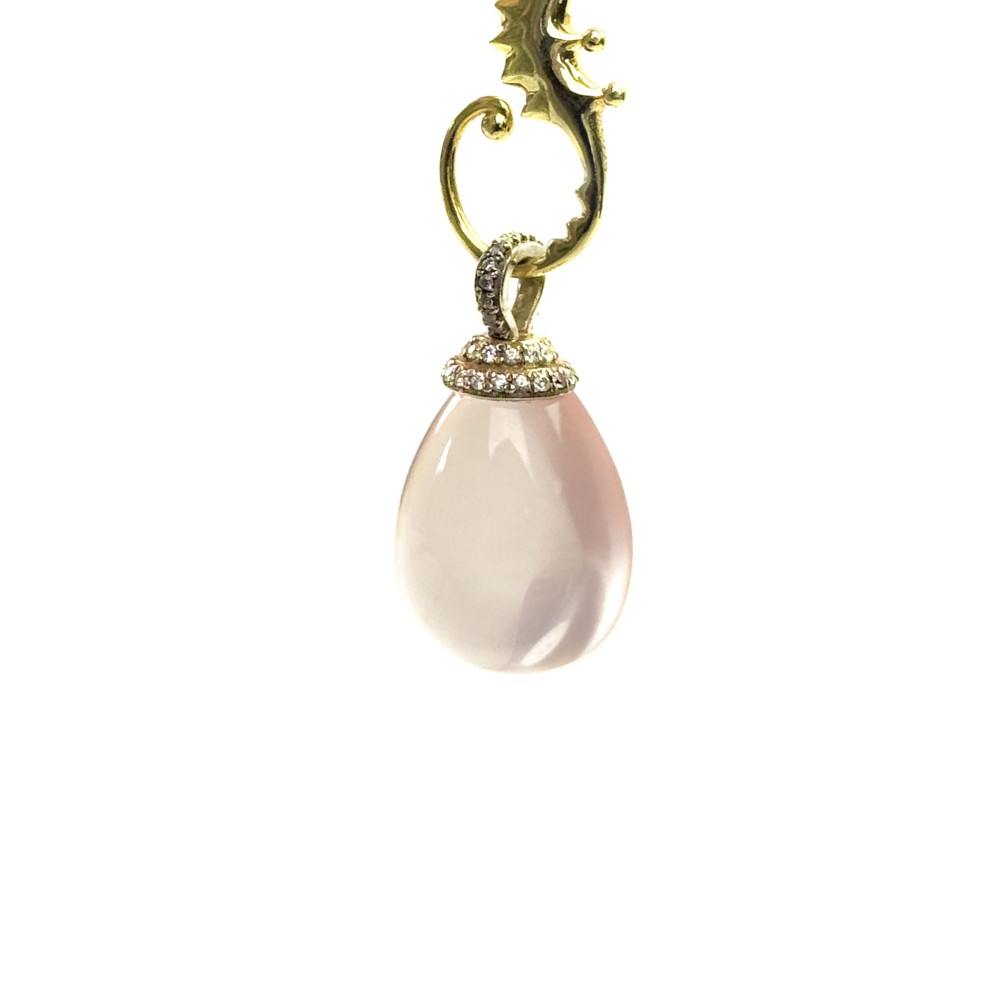 Shinecrys-rose quartz S925 pendant
