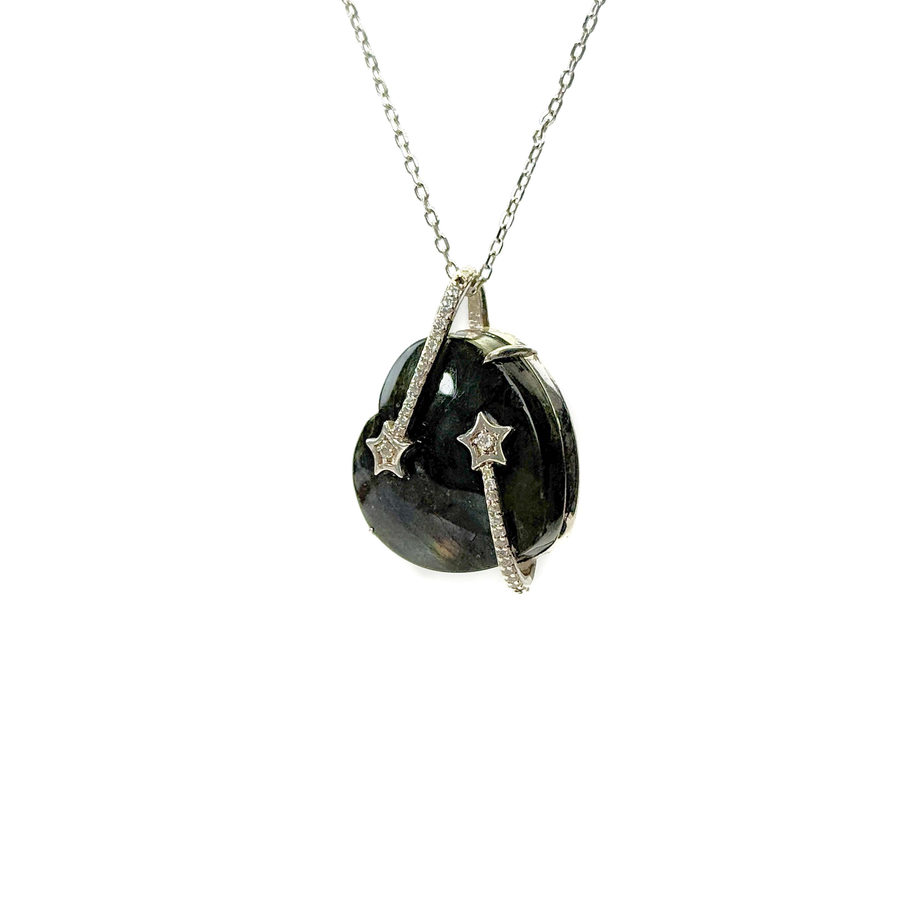Shinecrys - labradorite heart-shaped S925 pendant