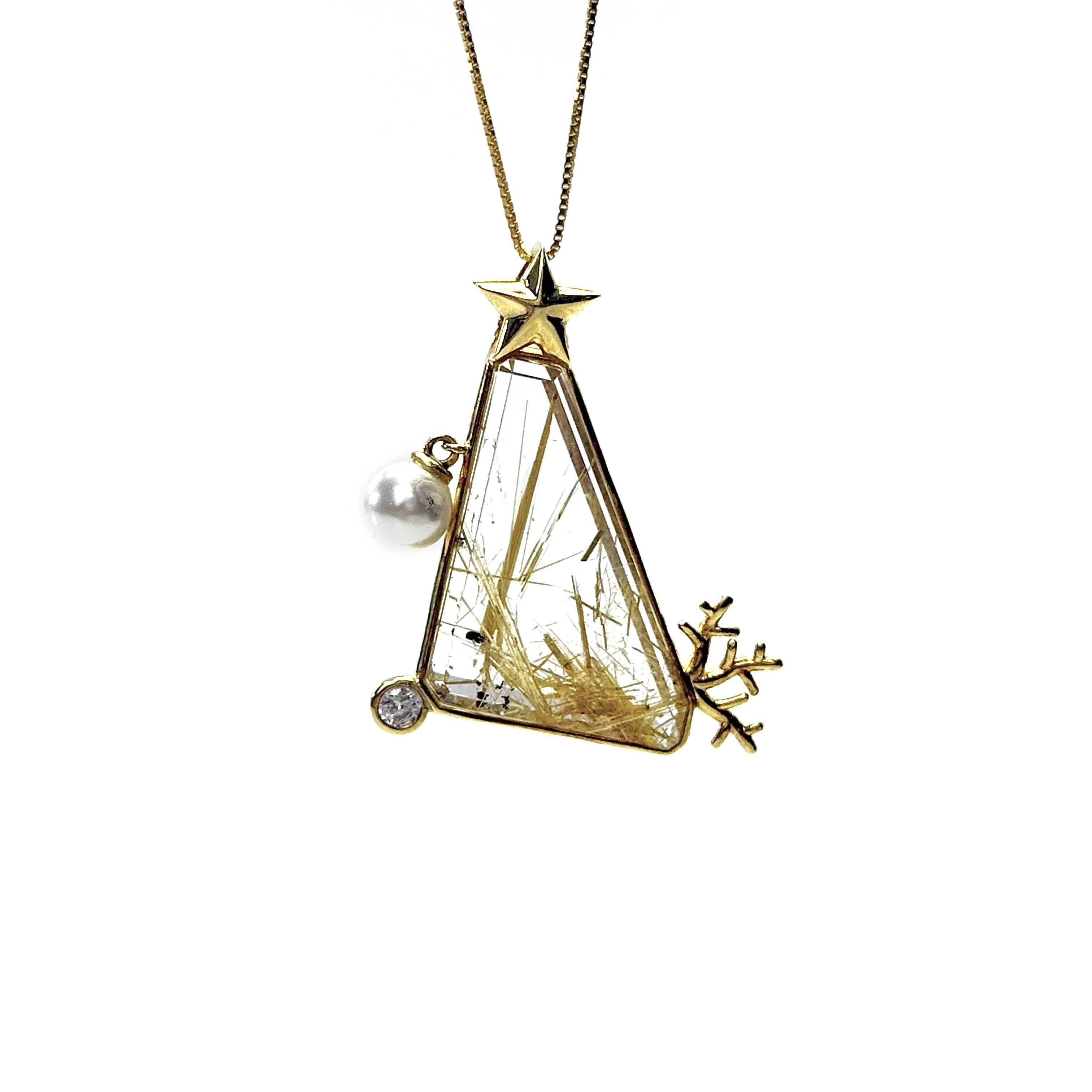 Shinecrys- hair crystal S925 pedant