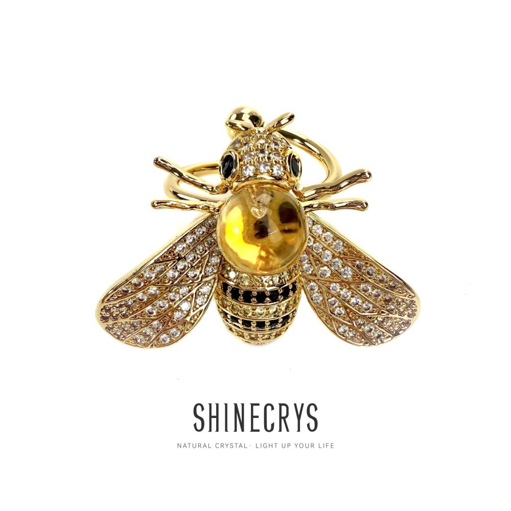 Shinecrys-citrine ring