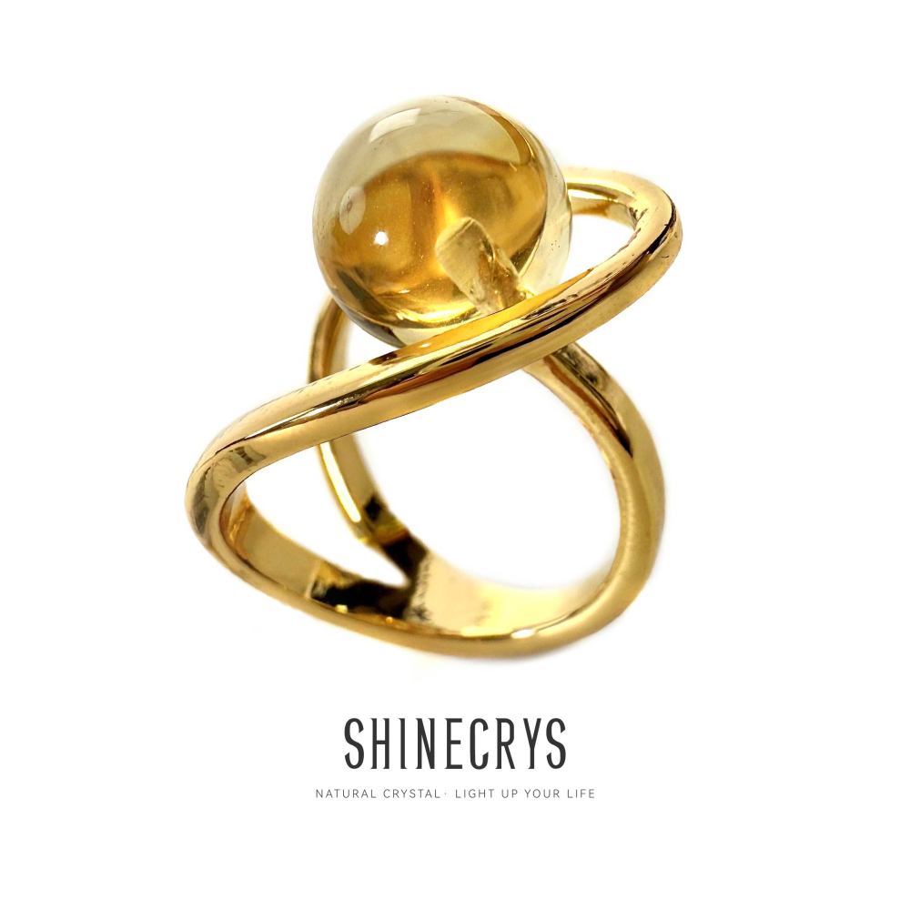 Shinecrys-citrine ring