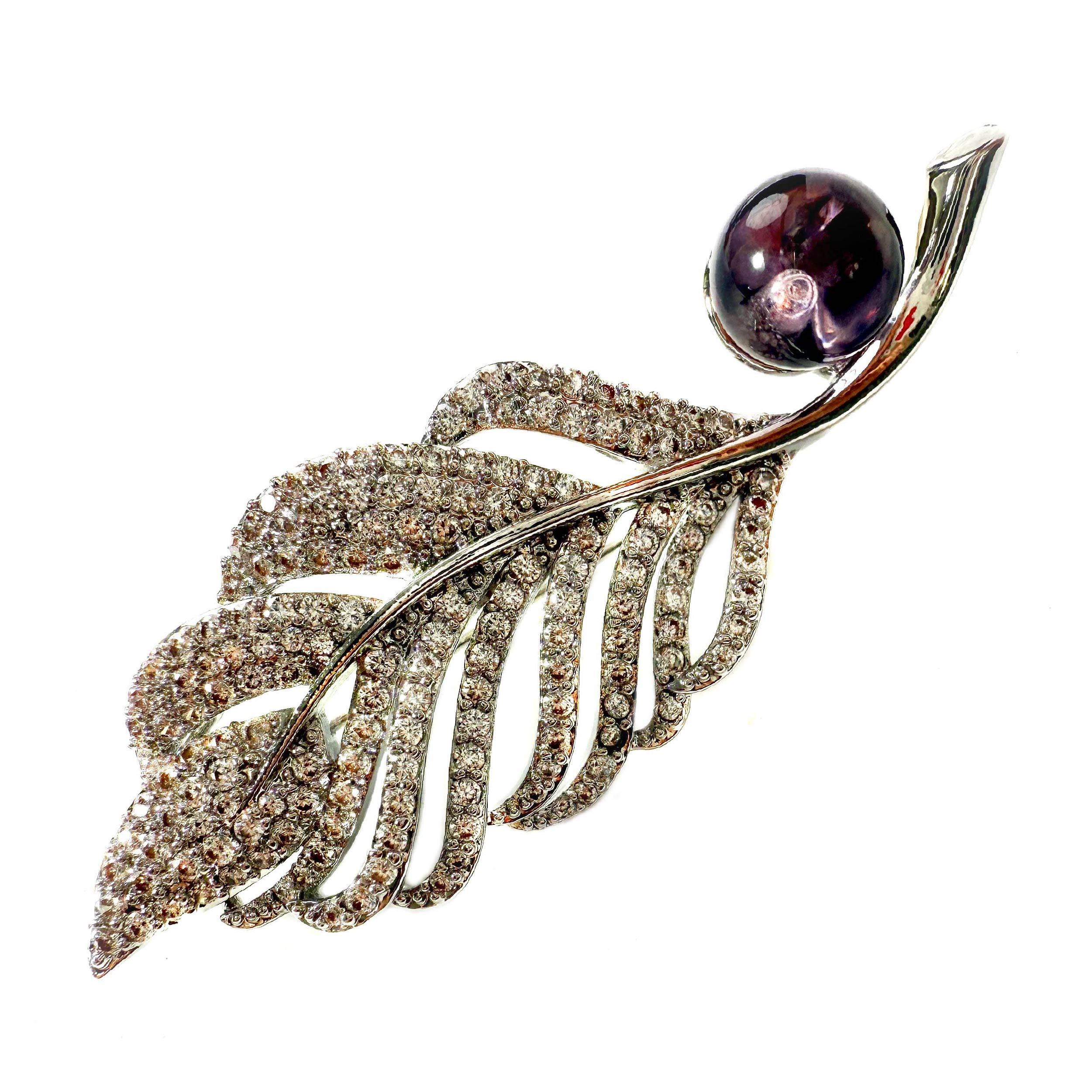 Shinecrys- amethyst brooch