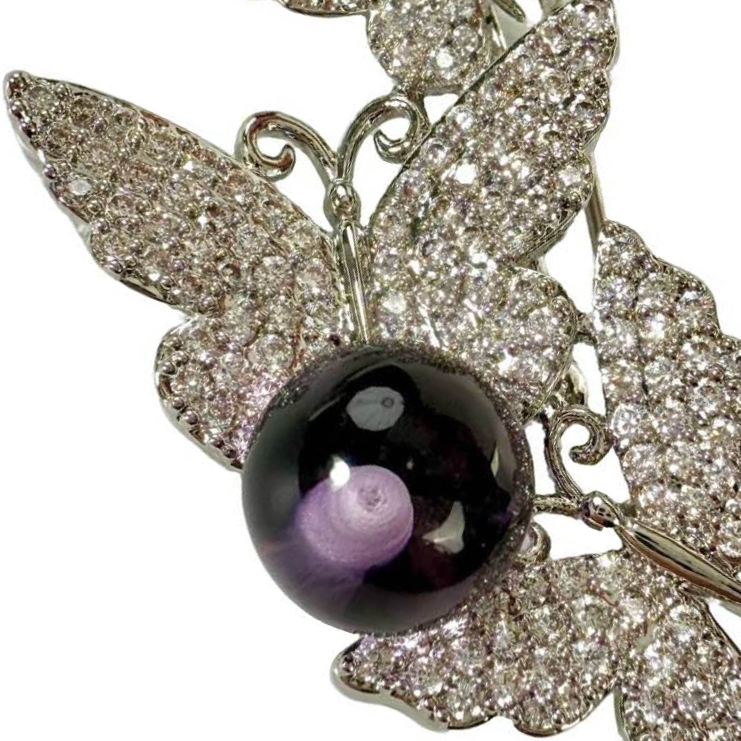 Shinecrys- amethyst brooch