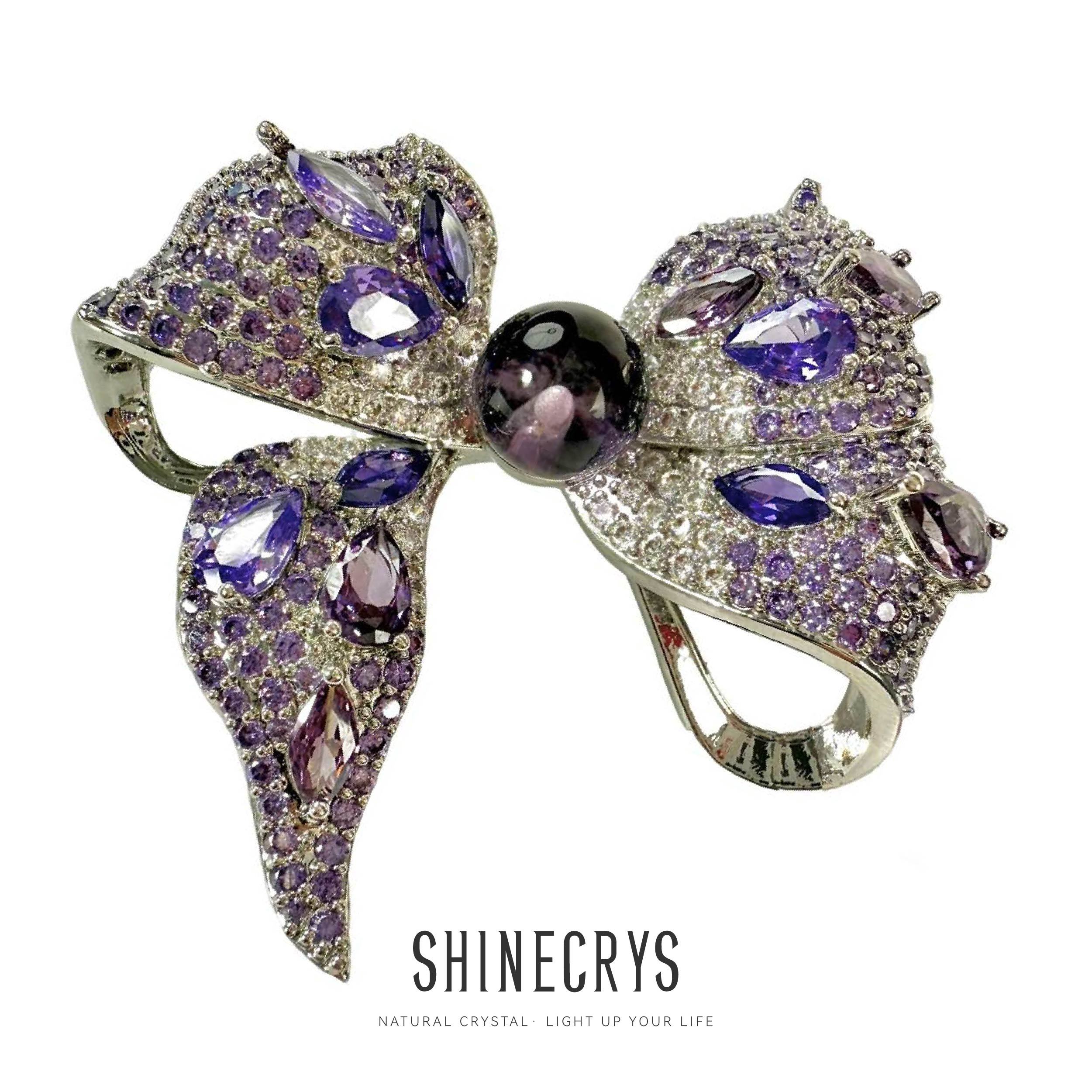 Shinecrys- amethyst brooch